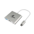 Adaptador Xtech Multipuerto USB Tipo C 3 EN 1: USB-HDMI- USB TIPO C (XTC-565)
