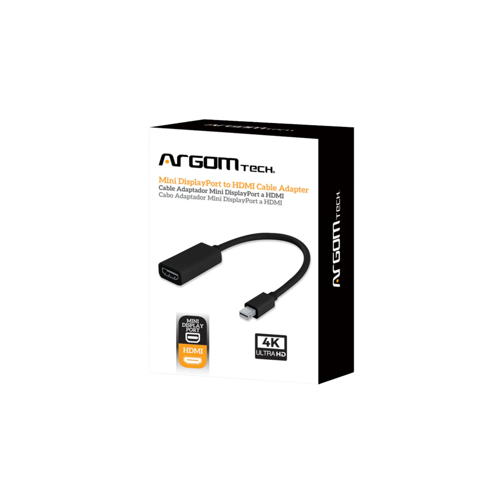 Adaptador ARGOM MINI DISPLAY PORT Macho a HDMI Hembra (ARG-CB-0042)