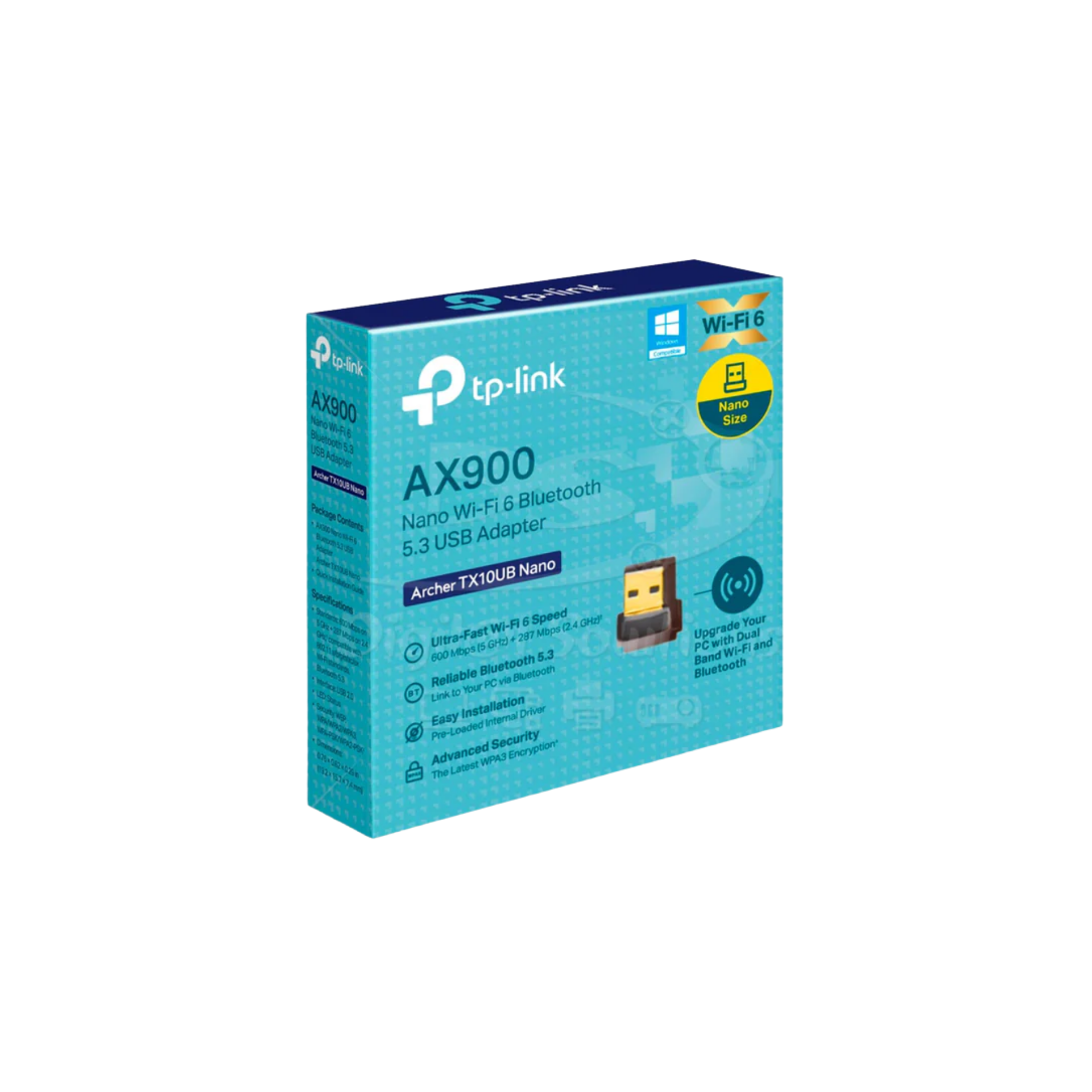 Adaptador de red WIFI6/Bluetooth 5.3 TP-LINK USB Nano Archer TX10UB