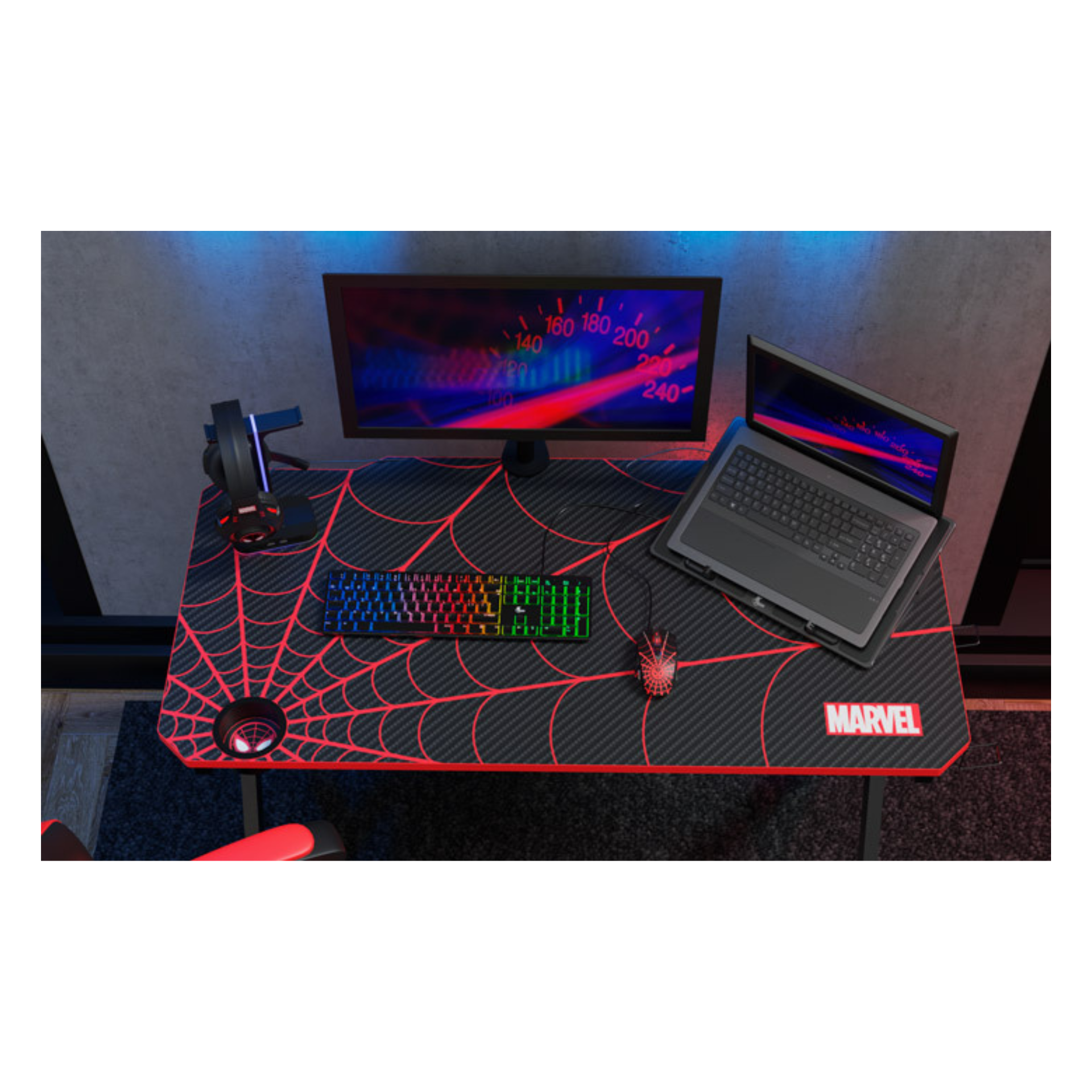 Escritorio Gamer Marvel Spiderman Red/Black (XTF-MD200SM)