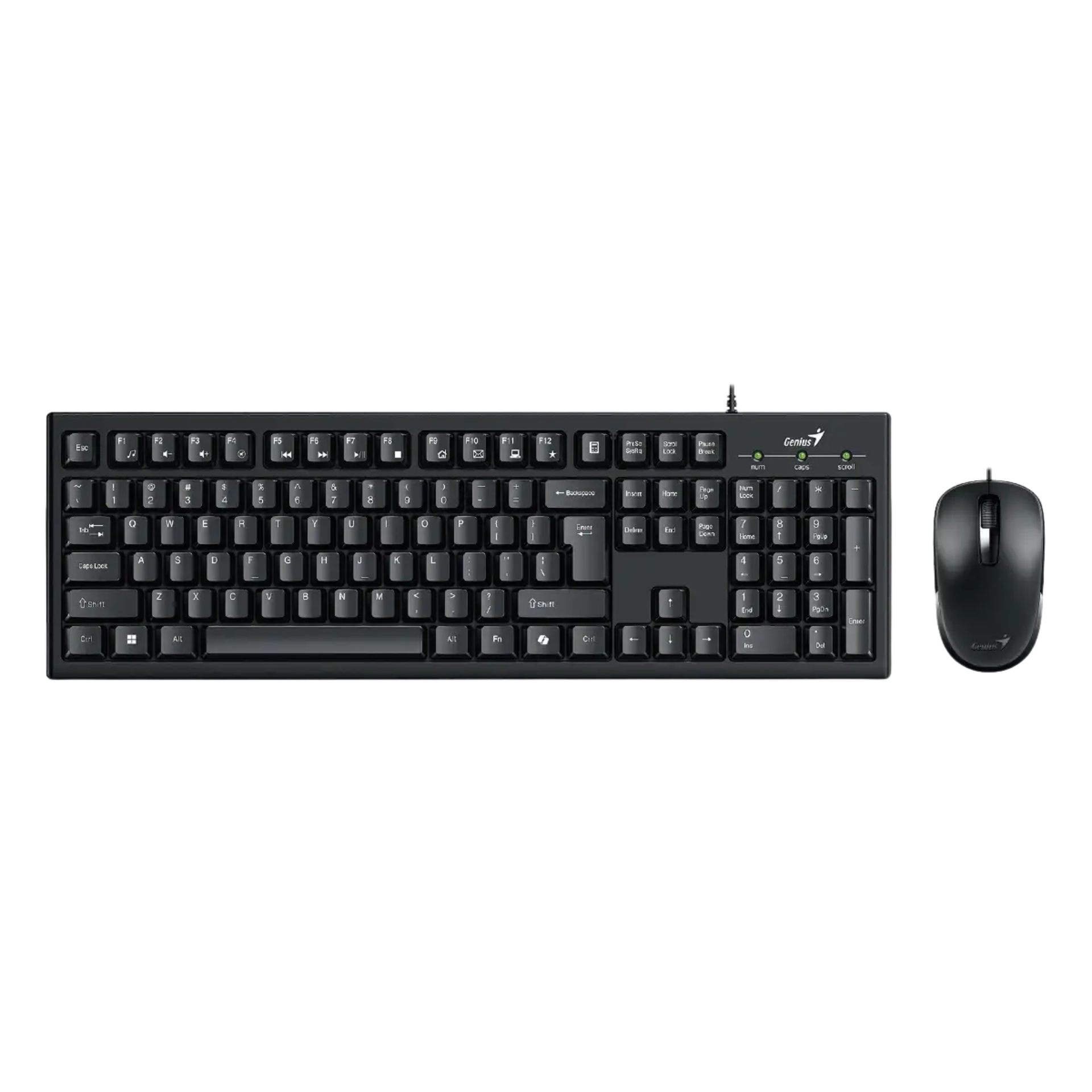 Kit de teclado y mouse GENIUS RS2 KM-100SE alámbrico USB español black