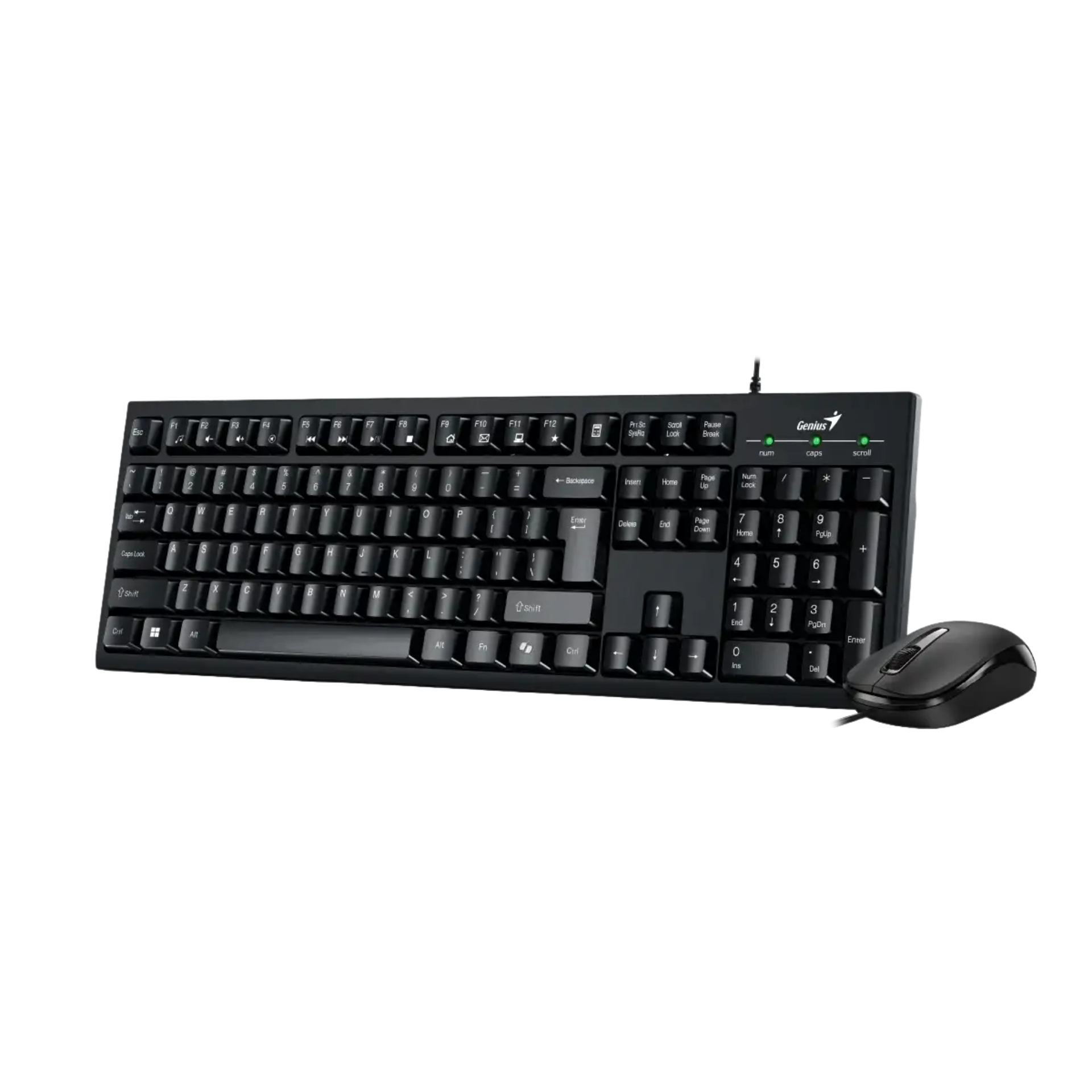 Kit de teclado y mouse GENIUS RS2 KM-100SE alámbrico USB español black