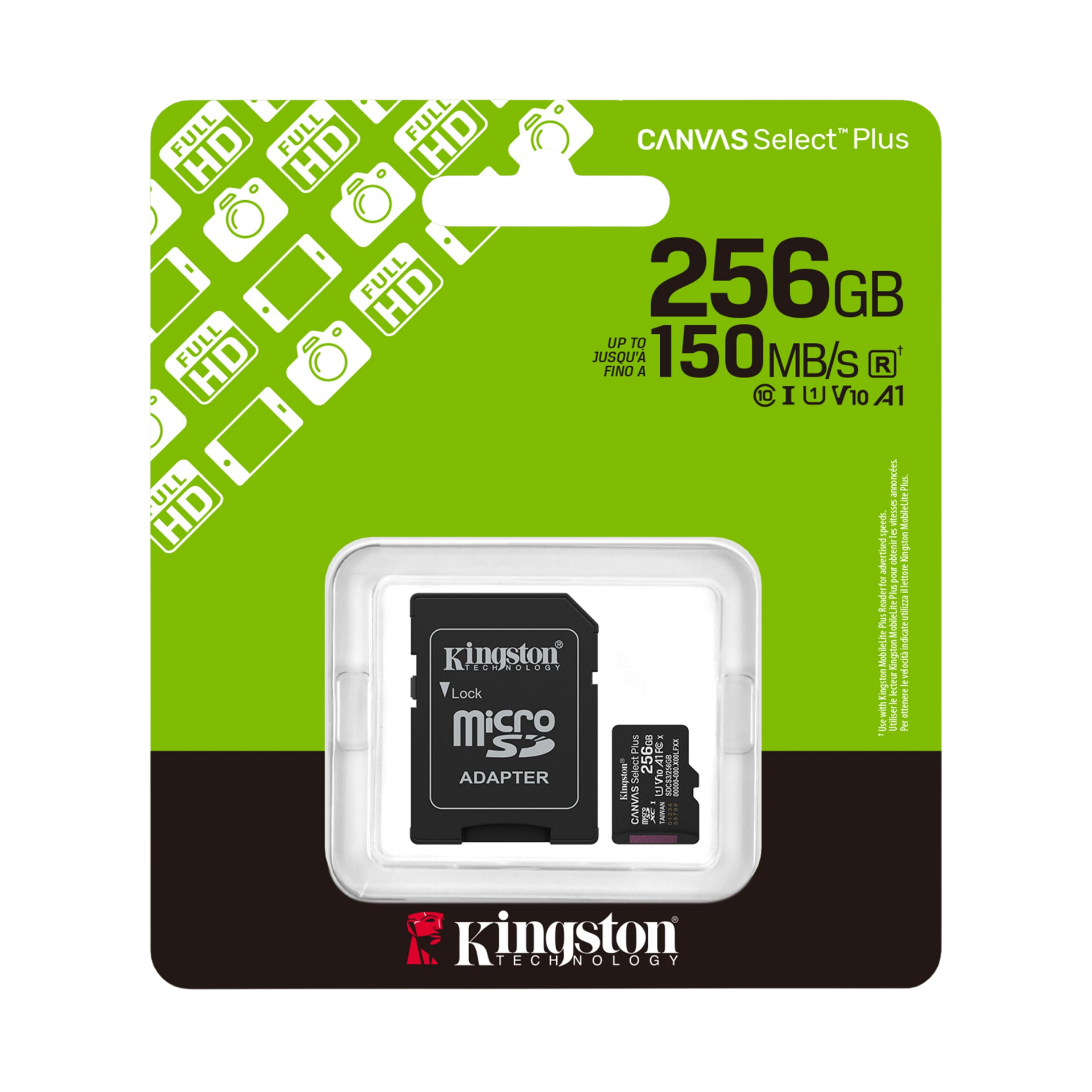 Memoria microSD 256GB KINGSTON CLASE 10 (SDCS3/256GB)