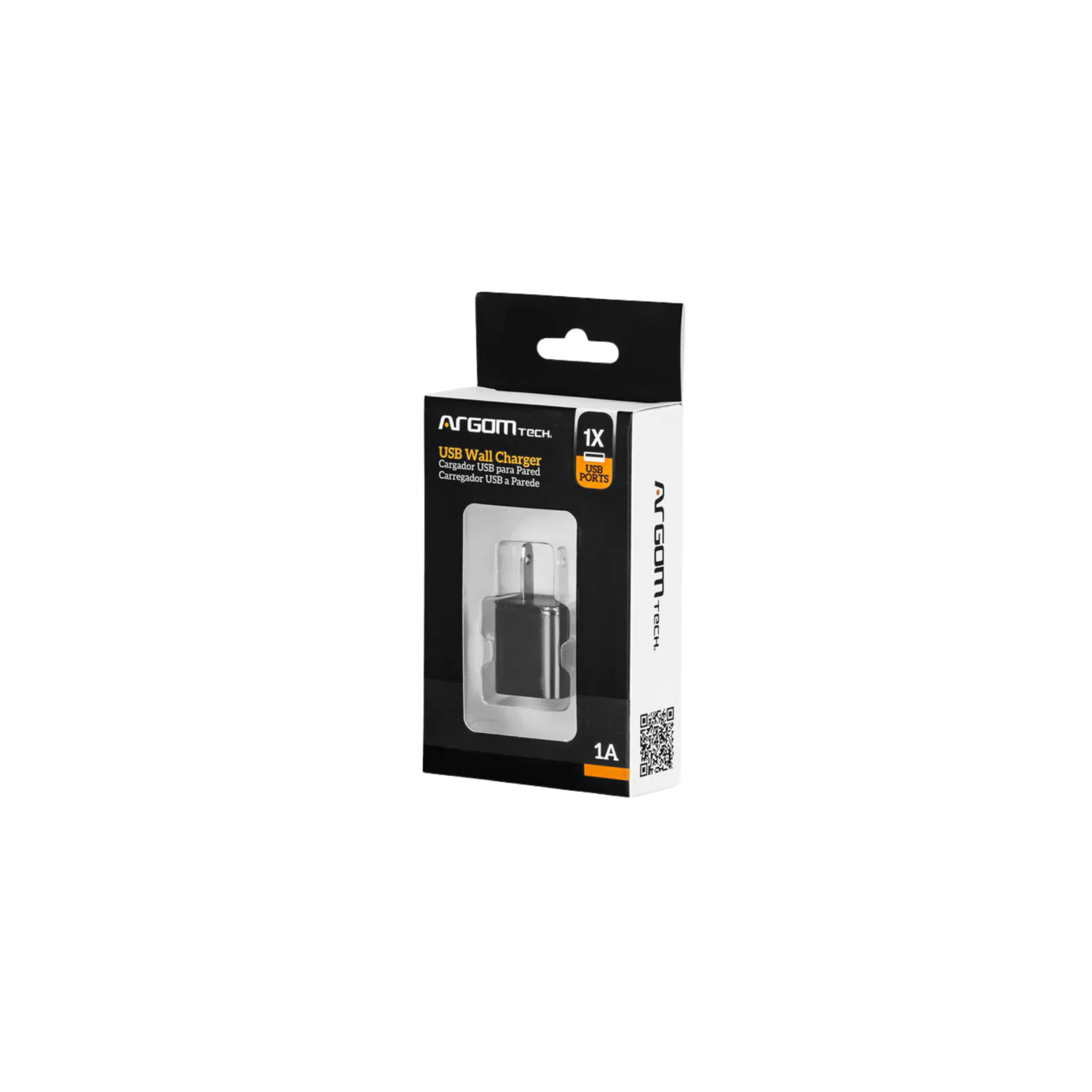 Cargador de pared ARGOM USB Black (ARG-AC-0104)